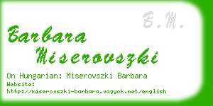 barbara miserovszki business card